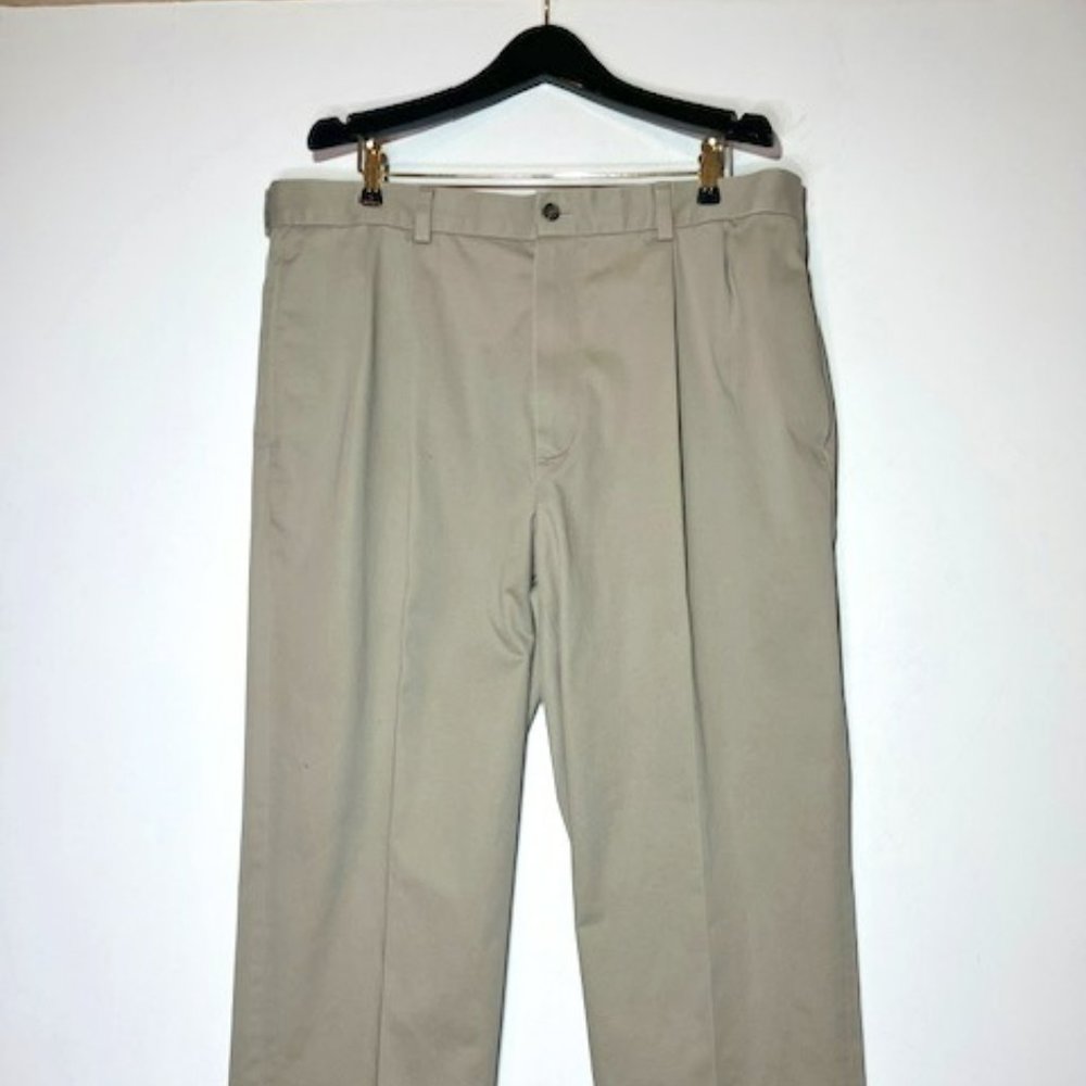 Brooks Brothers Khaki Pleated‎ Front Dress Pants Sz W40 L32
